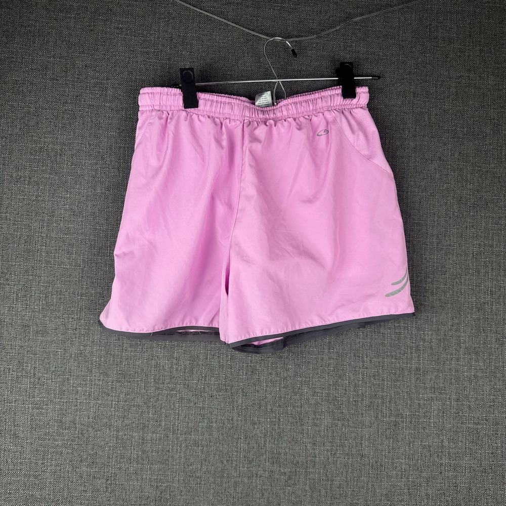 Champion Women's Running‎ Shorts Pink Athletic Workout Reflective Trim Size M